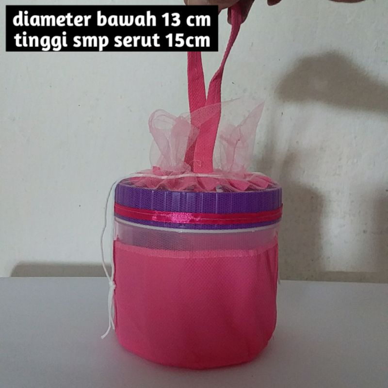 TAS SERUT TILE TOPLES BISA 3 SUSUN 250 gr/GOODIEBAG TILLE SERUT/TAS SOUVENIR TILE SERUT/TAS SPUNBOND