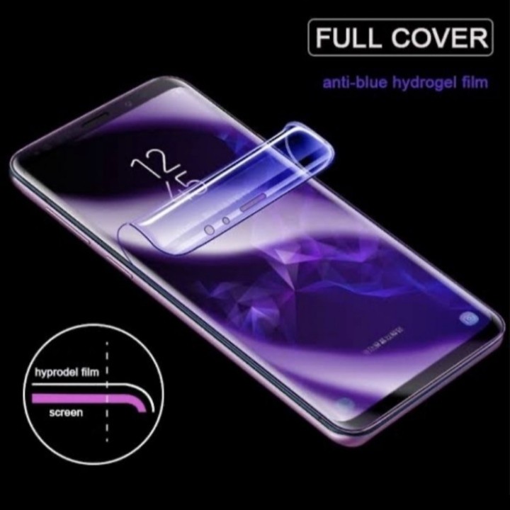 SAMSUNG A12 SAMSUNG M12 ANTI GORES HYDROGEL MATTE BLUE ANTI MINYAK FRONT SCREEN GUARD JELL PELINDUNG LAYAR FULL COVER