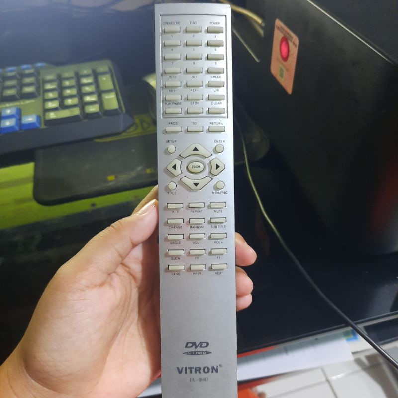 REMOTE REMOT DVD VITRON RE-188B ORIGINAL ASLI