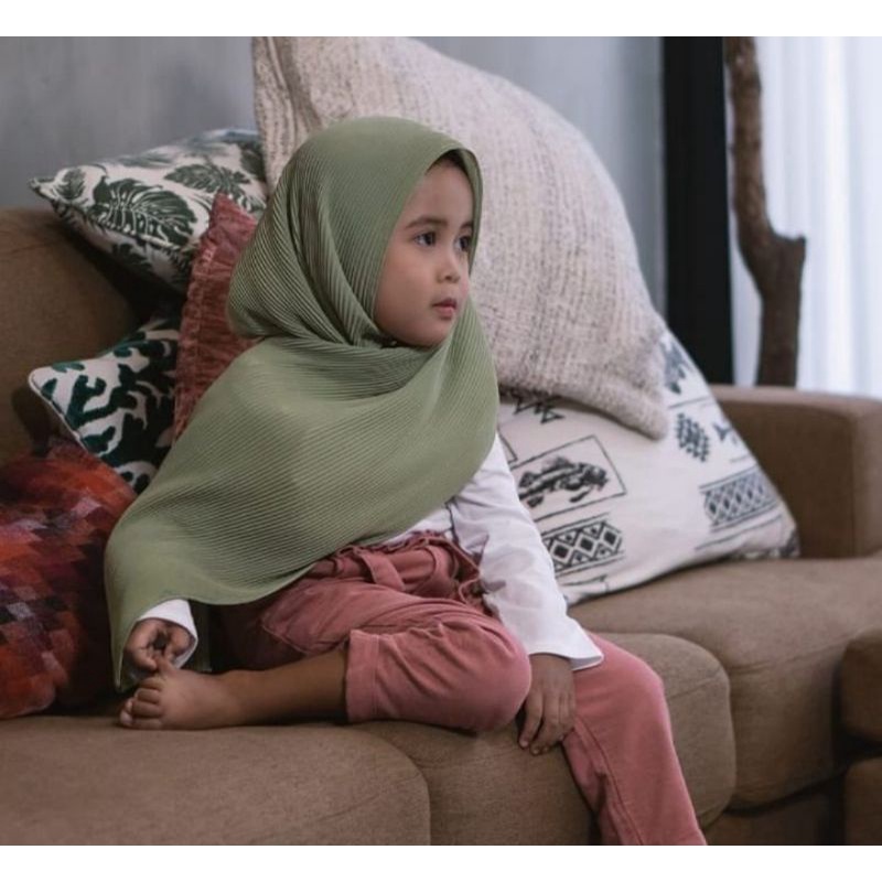 Pashmina Plisket anak pashmina Pliskit kids 2-10th