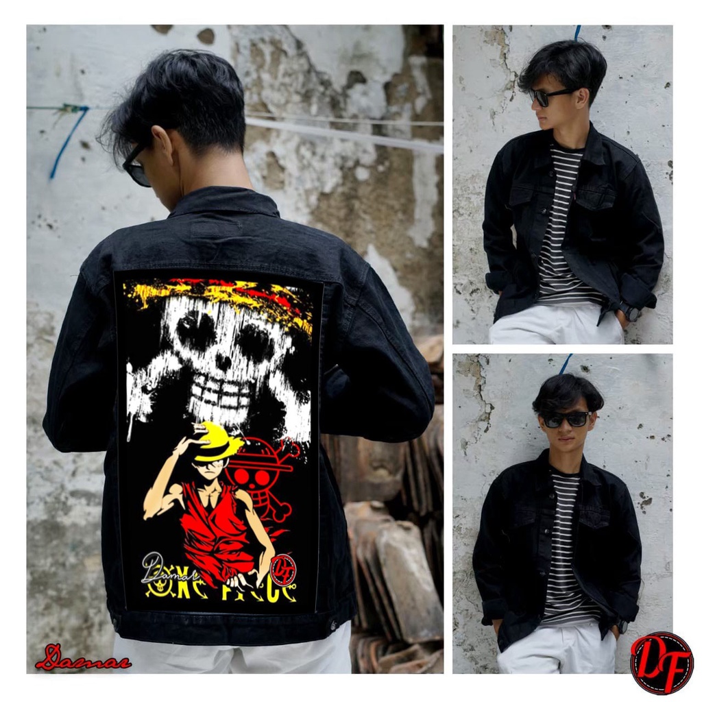bayar ditempat (COD)/ jaket jeans pria bergambar belakang terbaru 2022/ jaket denim printing pria keren/ jaket jeans cowo trendy