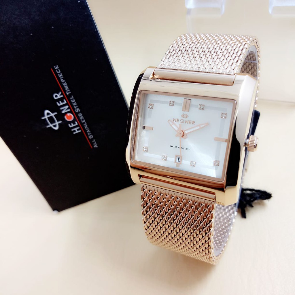 JAM TANGAN WANITA ORIGINAL TAHAN AIR HEGNER 423 TALI PASIR KAIT
