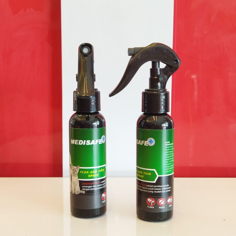 MEDISAFE flea and tick SPRAY 100ml pembasmi kutu dan jamur hewan 100ml