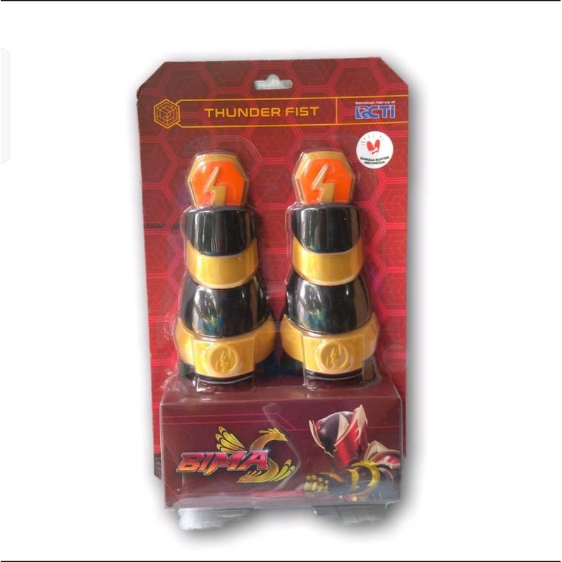 Mainan changer gelang bima-s + 6 power stone thunder fist
