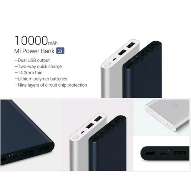 [ DUAL PORT ] POWERBANK XIAOMI  10.000MAH ORIGINAL ( ORI)  99  SLIM / POWER BANK