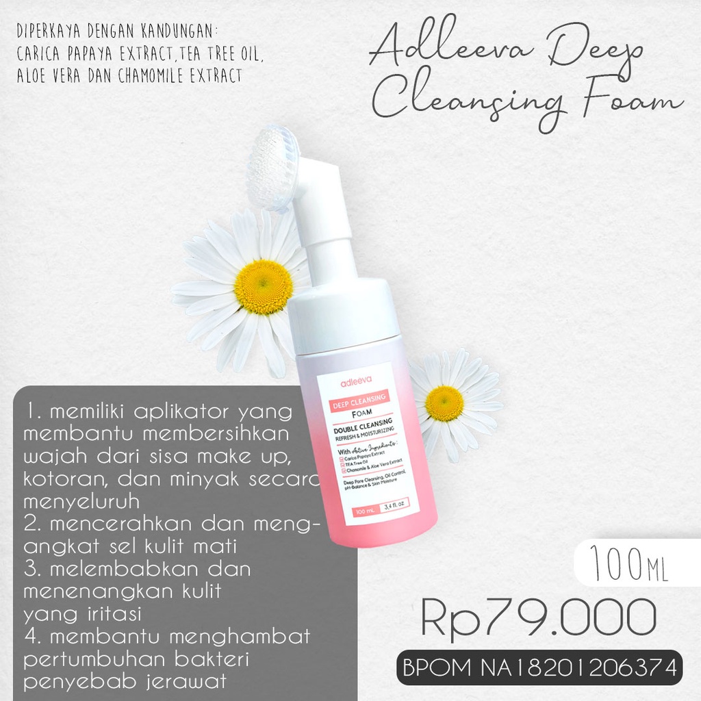 ADLEEVA BY ADEEVA Paket Basic Whitening Series Skincare Original Glowing-5