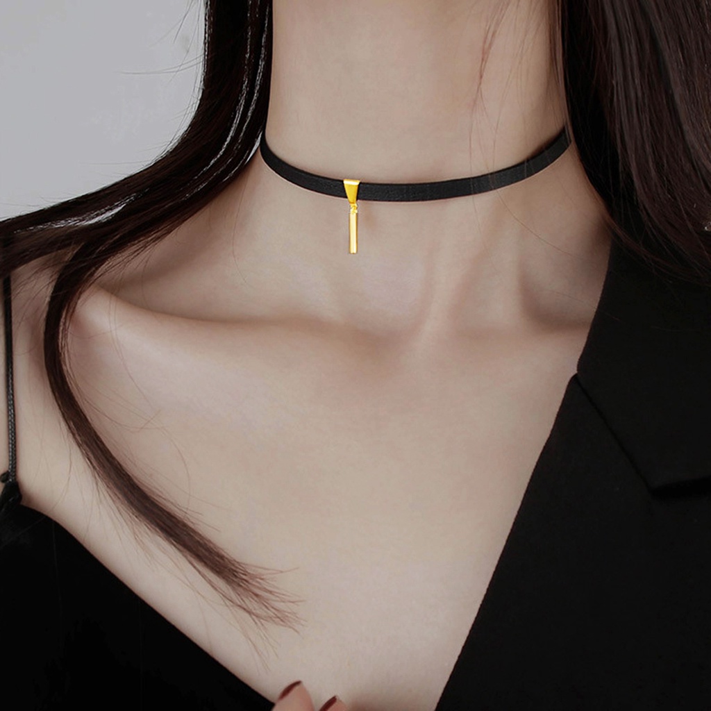 Hu Hu Hu Hu Hu Alat Bantu Pasang Kacamata♡ Kalung Choker Rantai Klavikula Desain Geometris Gaya Minimalis Untuk Pemakaian Sehari-Hari