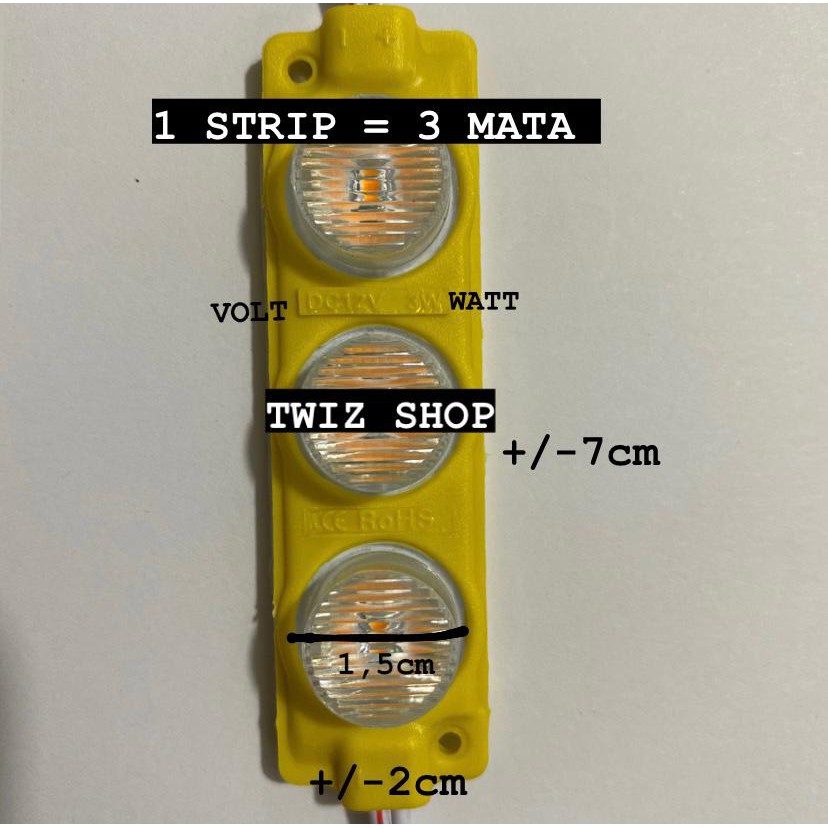 Lampu LED Module 3 Watt 12V / LED Modul 3 Mata Besar