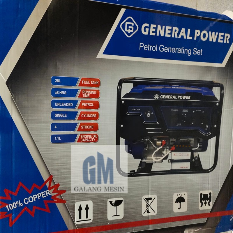 General Power Gasoline Generator Set ET9000CE Mesin Genset Listrik Bensin 6500 W ET 9000 CE 6,5 KW