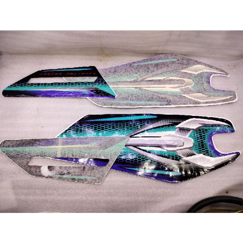 sticker striping yamaha rx king 2007 warna biru original graftac xp permanent