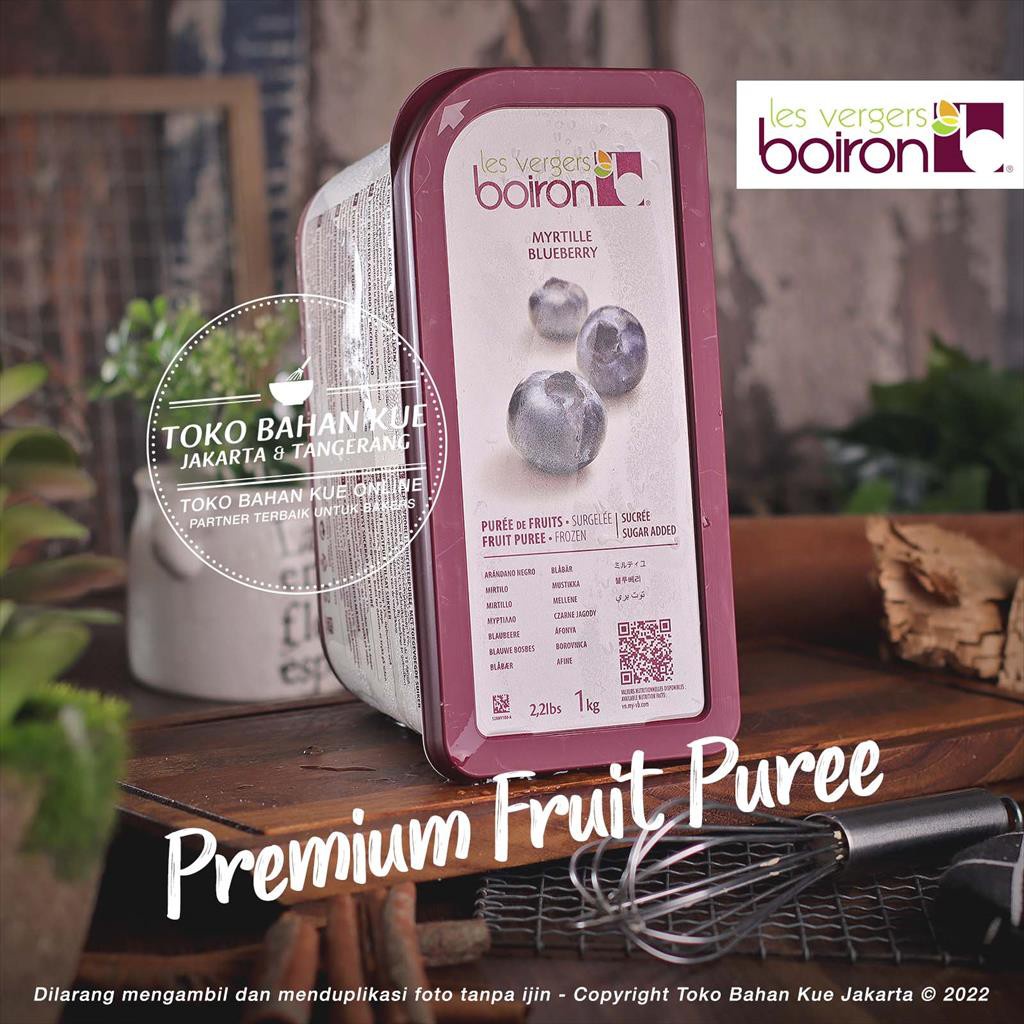 

Boiron PUREE Blueberry Fruit Frozen 1kg Buah Bluberi Myrtille Beku