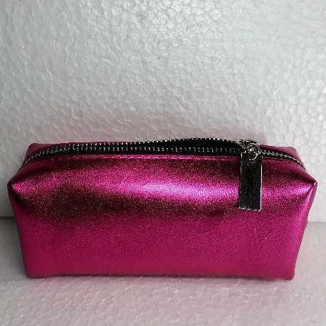 OriginaL Mini Pouch Metalic Fuchsia YSL Beaute Murah