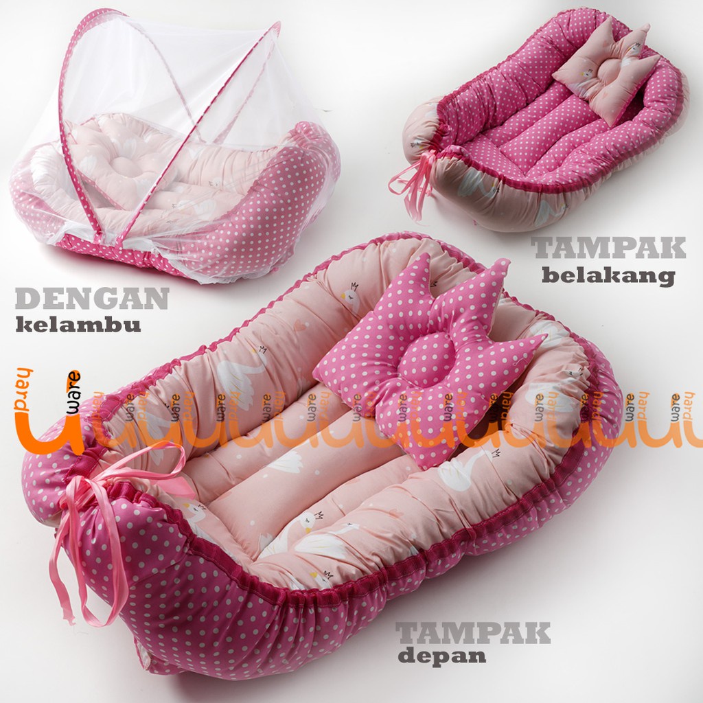 KASUR BABY NEST / KASUR KAPAL BAYI TERMURAH FREE BANTAL PEYANG CROWN / KASUR ANTI GUMOH