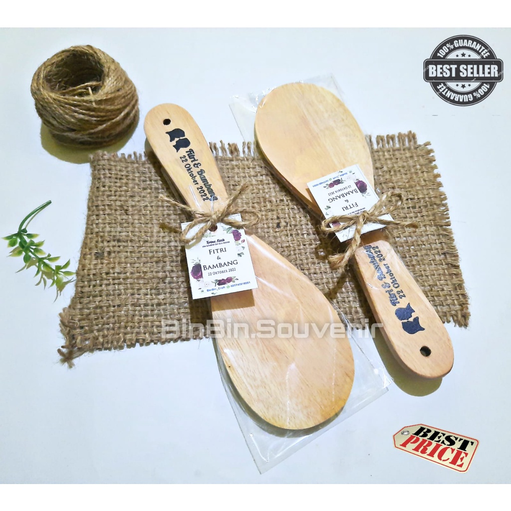 Souvenir Pernikahan Centong Kayu Sablon Custom Souvenir Murah Unik Sovenir Pernikahan