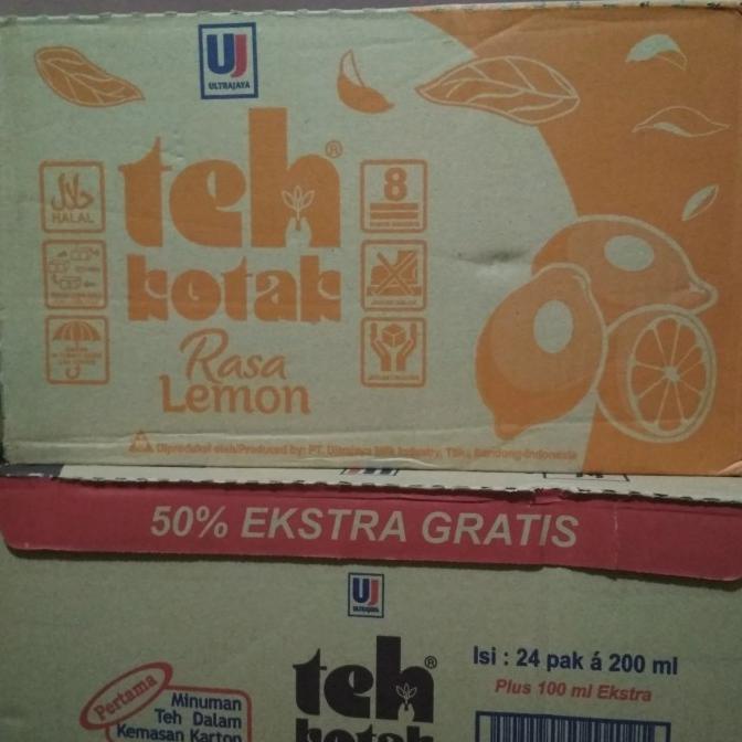 

Teh kotak ultrajaya 200 ml rasa lemon dus
