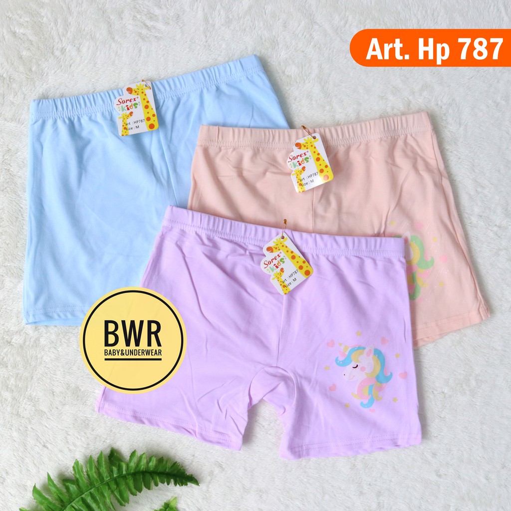 CD Boxer Sorex HP 787 -1 / Celana Dalam Boxer Anak Perempuan Motif | Bwr