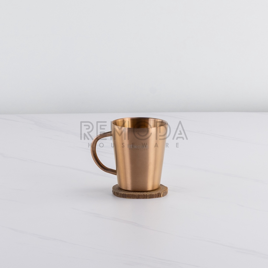 [Remoda] Mug Stainless Steel 300ml Silver/Gold/Rosegold Double Layer