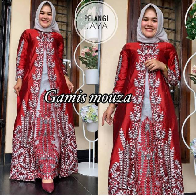 Kebaya gamis set taffeta mouza pelangi jaya 7 / / kebaya wisuda / kebaya pesta / kebaya terlaris / g