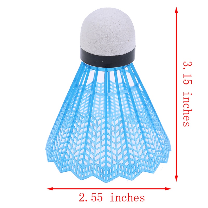 （✔✔❤12pcs Shuttlecock / Kok Badminton Bahan Plastik Warna Warni Untuk Latihan