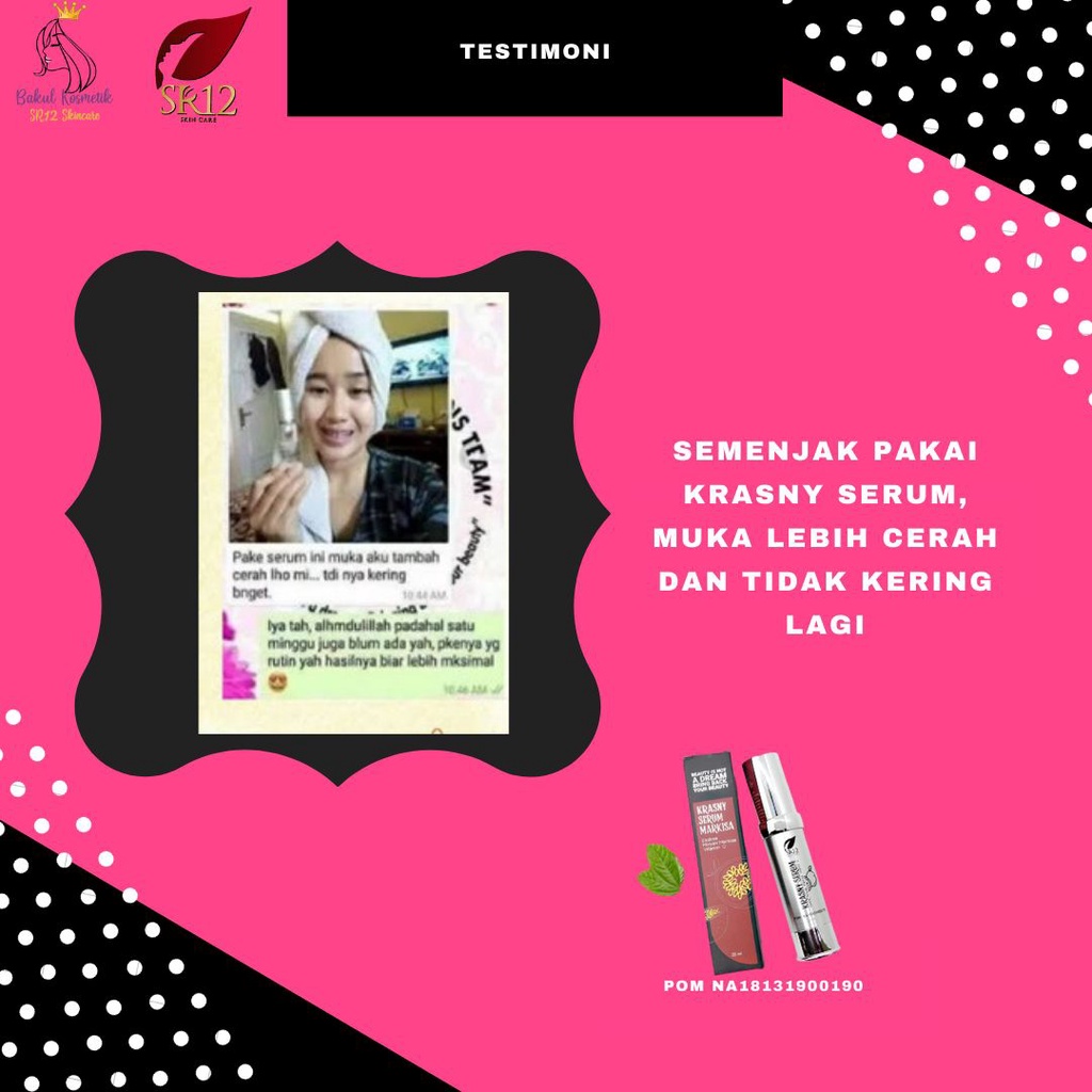 Krasny Serum SR12 - Serum Pencerah Kulit Kering dan Kusam