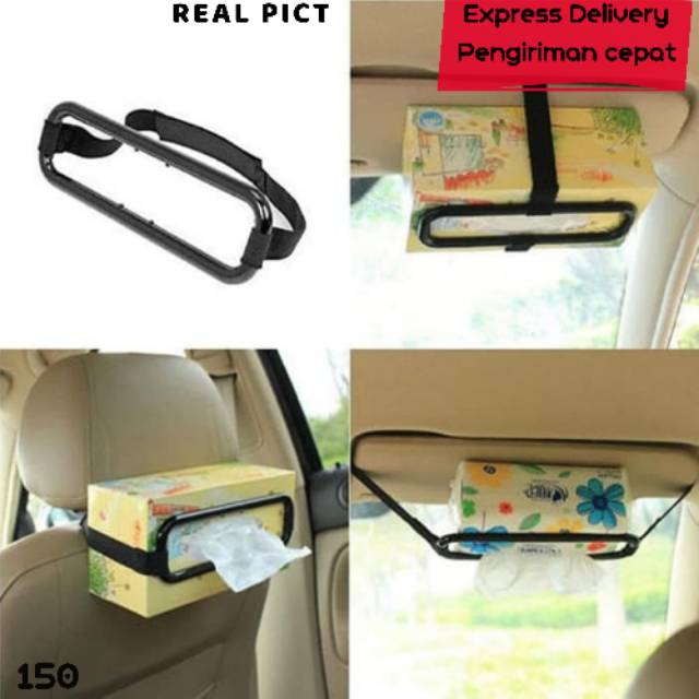 Box tisu mobil holder / penjepit tisu mobil / tissue organizer