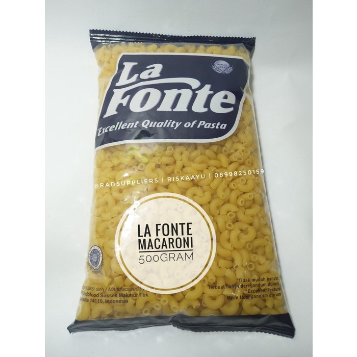 

pasta-aneka- la fonte macaroni 500gram, spesial pasta, best price! -aneka-pasta.