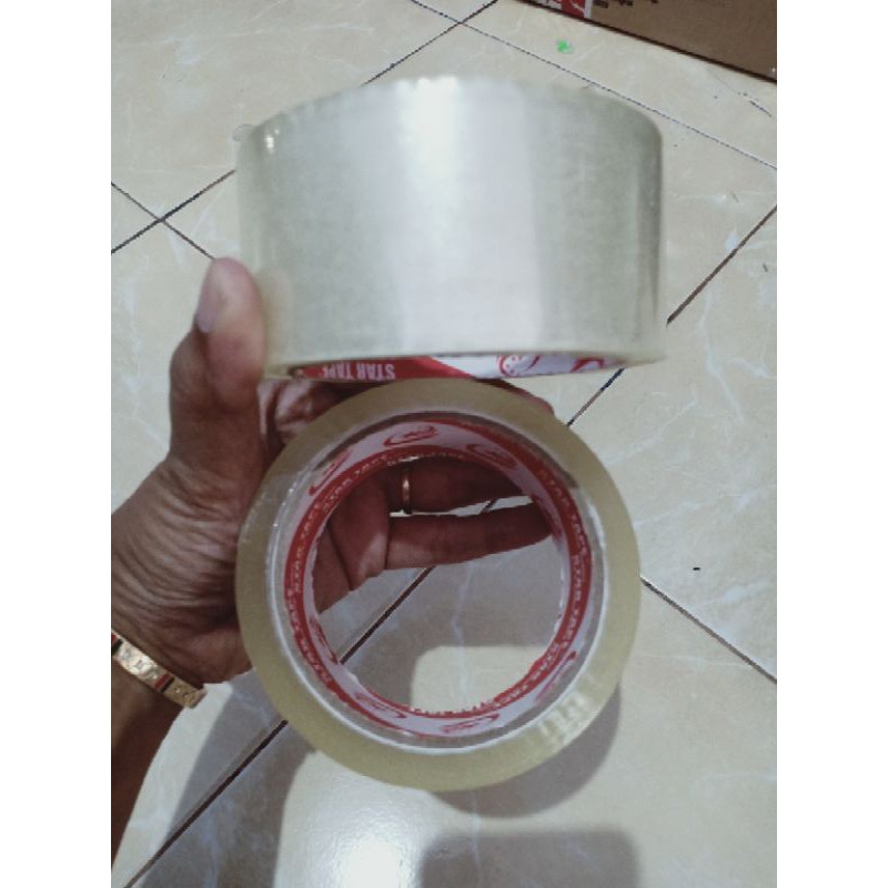 

(130gr) 1pcs lakban bening coklat 2 inch 55yard