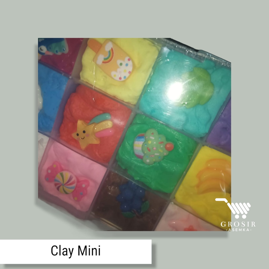 DIY SLIME CLAY MAINAN LILIN ANAK isi 12 Pcs MOTIF KARAKTER LUCU