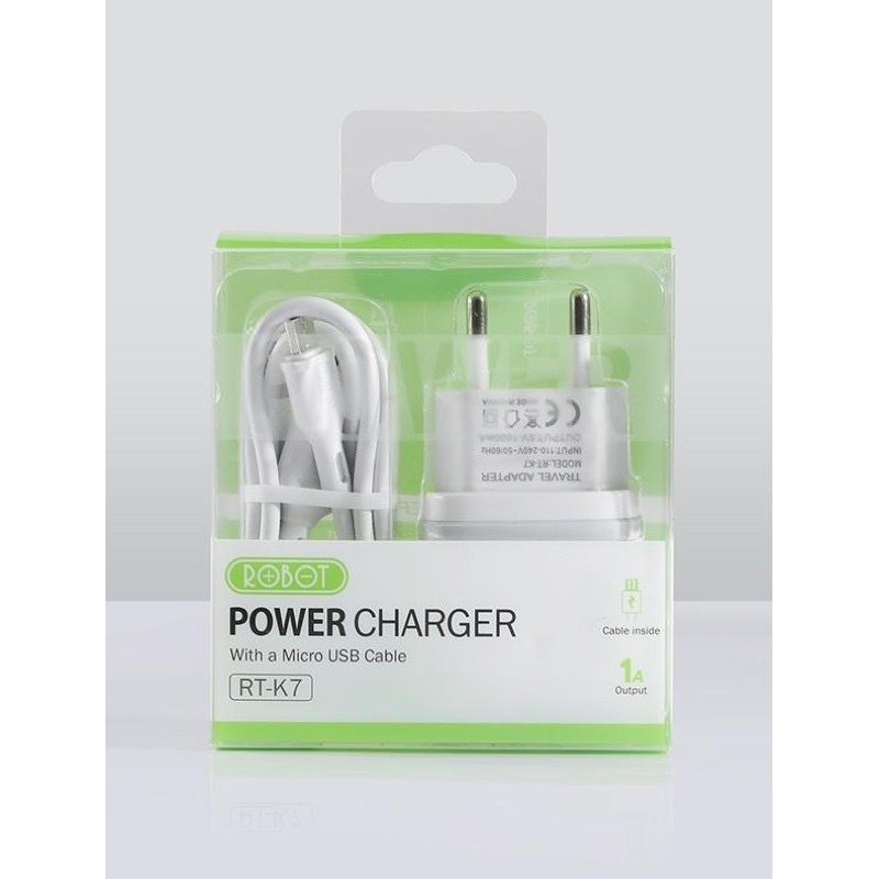 Robot Charger RT-K7 Fast Charging Kabel Micro Original Promo Sen