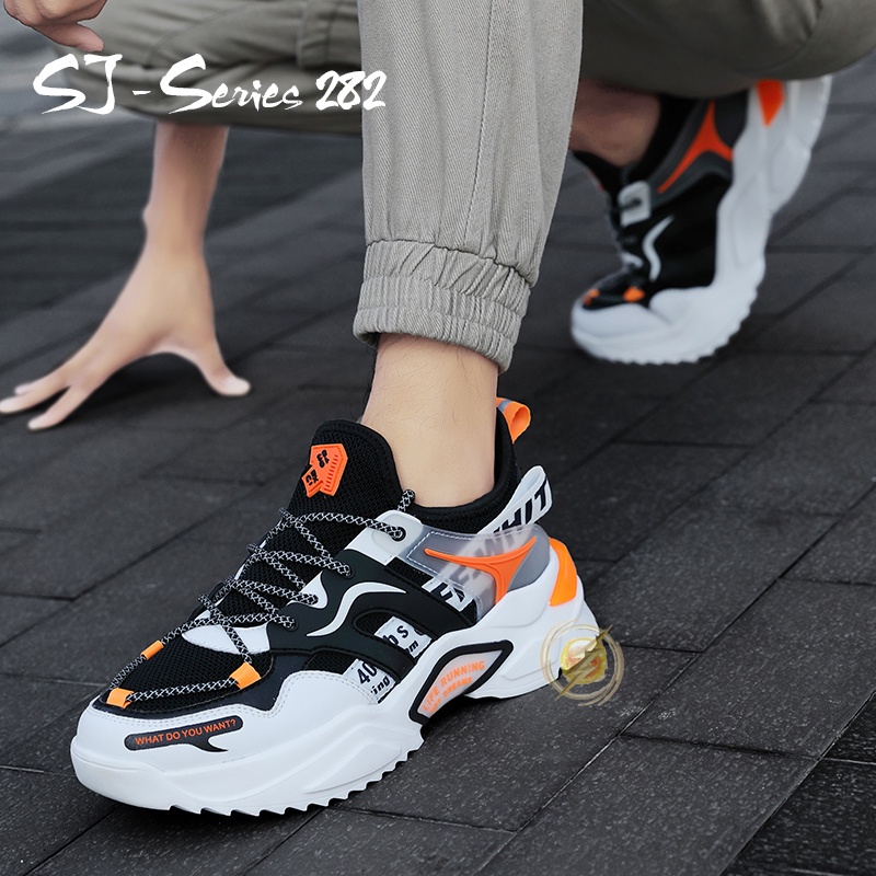 [J.walk] Sepatu Sneakers Tali Pria Casual Bisa Untuk Kuliah Hangout Kualitas Import Premium Kekinian FREE KAOS KAKI - 282 free box