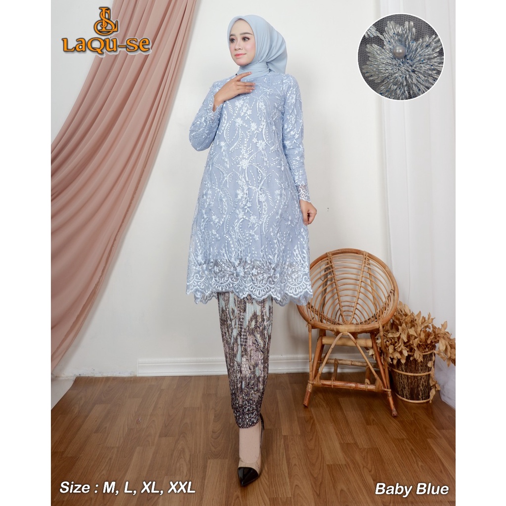 Pakaian Setelan Kebaya Tunik Brukat Premium Model Modern Kekinian Terlaris By Laquse_kebaya2