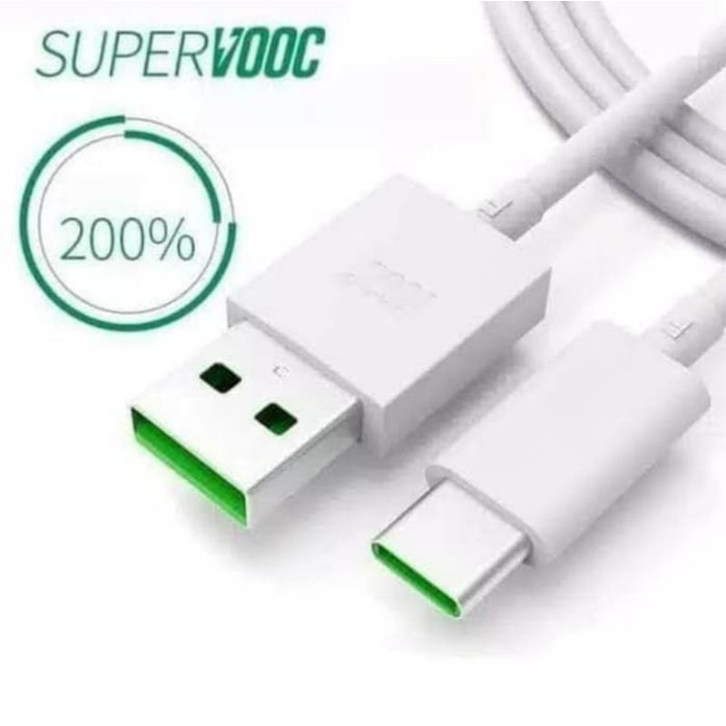 Kabel Data Charger Oppo Super Vooc Type C Original Oppo Reno 4 4Pro 4 Pro Reno 5 5G Oppo R17 Pro K3 Find X