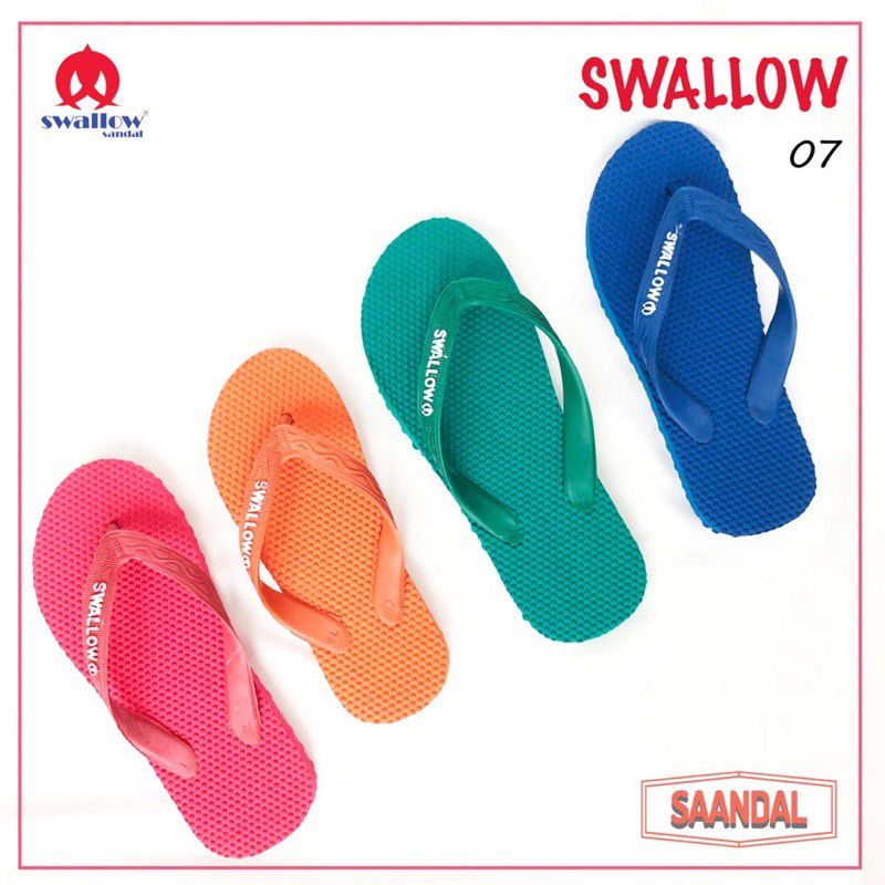 Sandal jepit Swallow  duri ORIGINAL dewasa &amp; anak warna warni grigi  (Size 7-10,5)