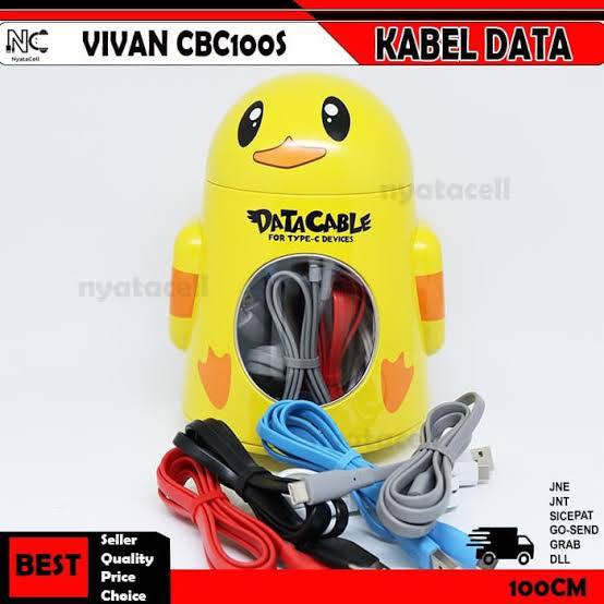 [Type C] Kabel Data Vivan CBC100S Type C USB Fast Charging - 100cm