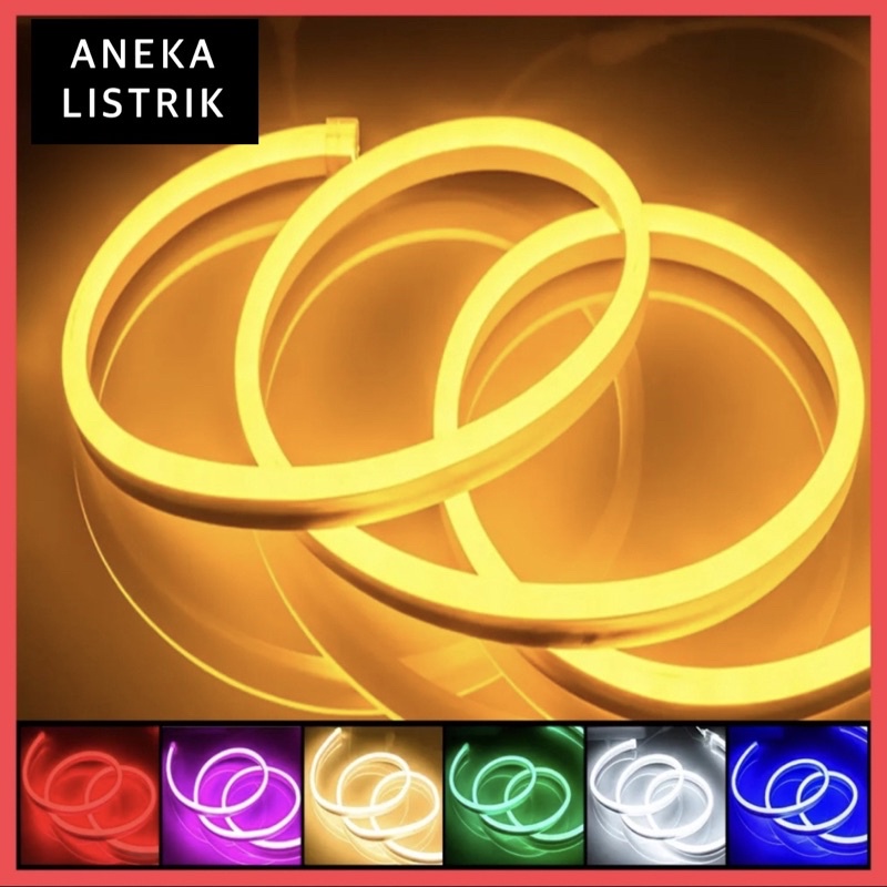 NEON FLEX LAMPU LED SELANG 1M-5M KUALITAS PREMIUM DC 12V / LAMPU ALIS MOTOR MOBIL / LAMPU LED FLEKSI