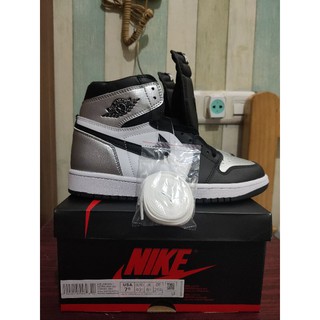 silver black jordan 1
