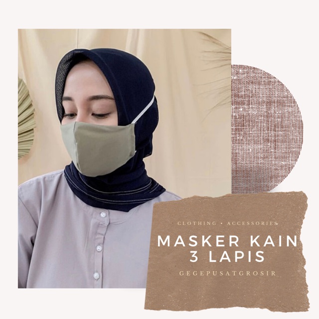 Masker Kain 3 Lapis Shopee Indonesia