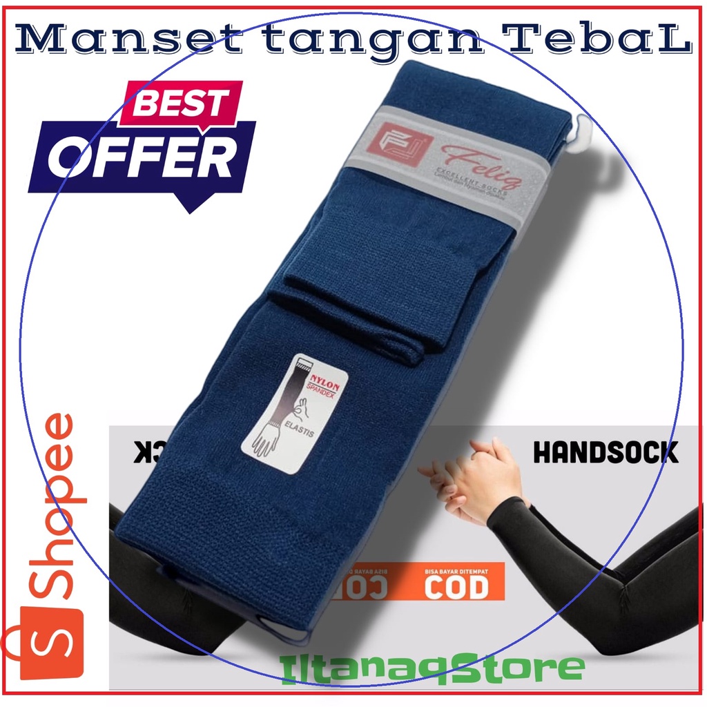 Manset Tangan Pria dan Wanita Tebal dan Panjang Manset Tangan Muslimah Manset Lengan Sarung Lengan SERI 06