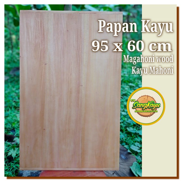 Kayu Papan kayu 95 x 60 cm Wooden board bahan meja kayu