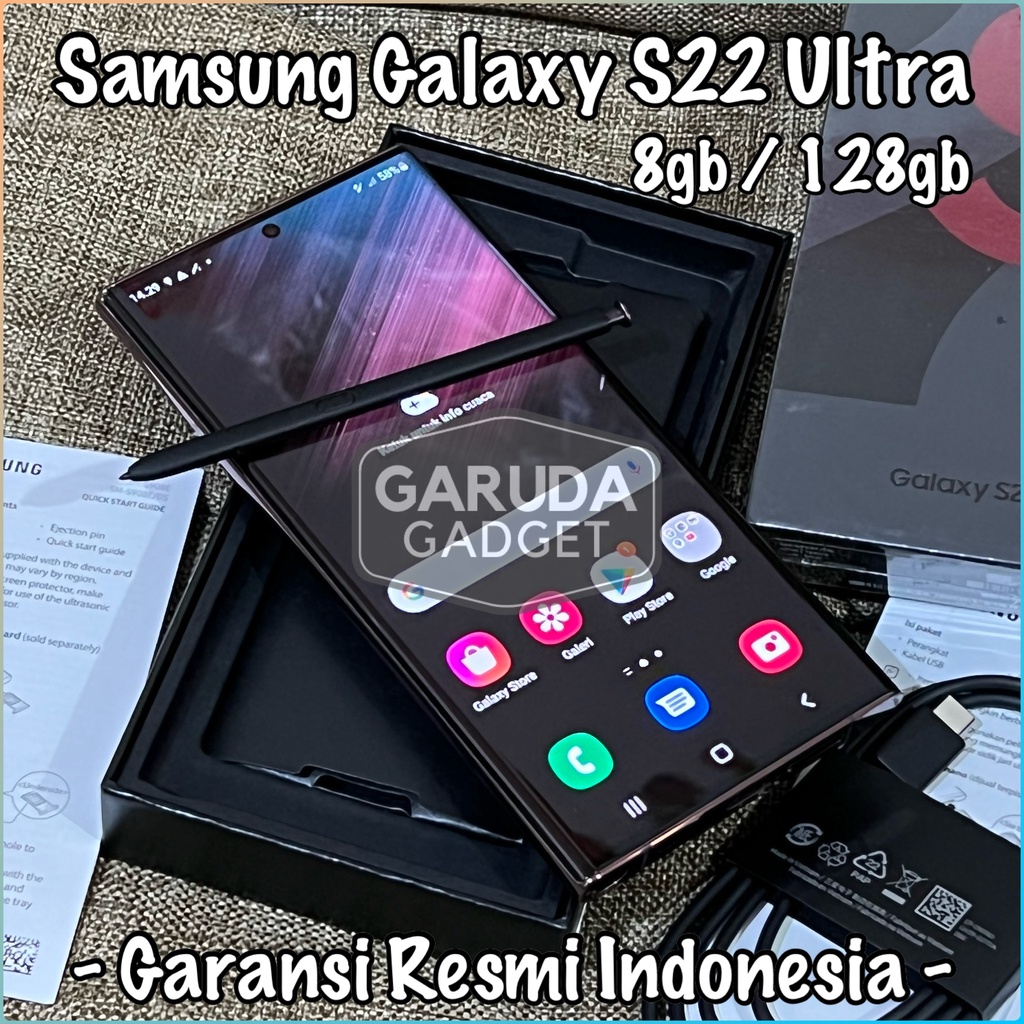 Second Samsung Galaxy S22 Ultra 8/128gb Burgundy Mulus Komplit Lengkap 8gb 128gb Original Garansi Re
