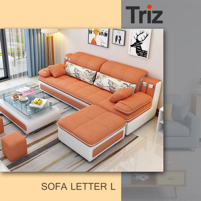 Sofa Minimalis Sofa Minimalis Modern 2 Seater Orange Free Ongkir Shopee Indonesia