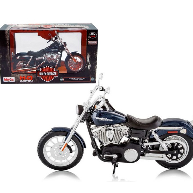 Diecast Motogp - Diecast Ducati - Diecast New Ray Vespa Maisto 1:12 2006 Fxdbi Dyna Street Bob Hd