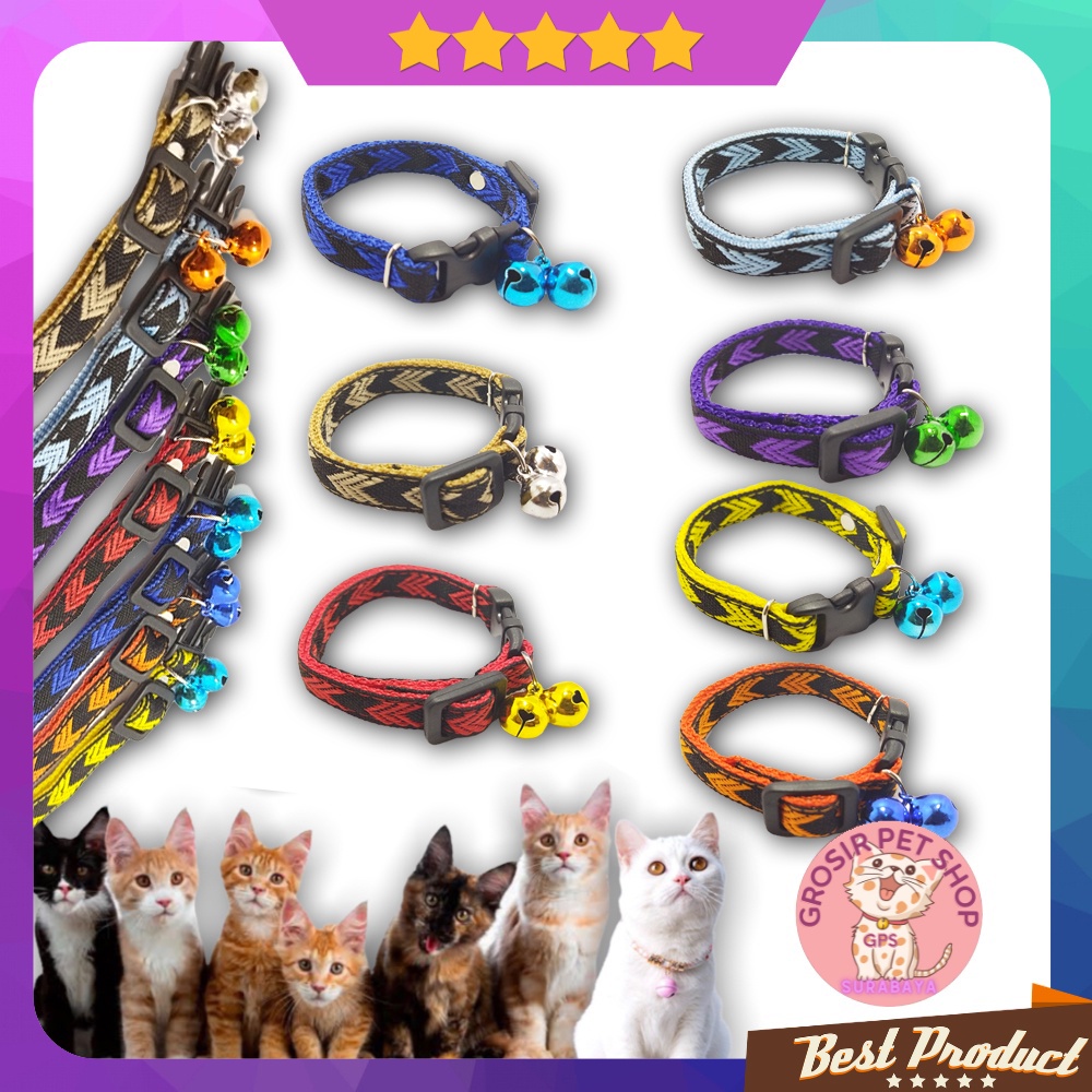 Kalung kucing anjing kelinci premium motif panah liontin isi 2 12 mm ecer grosir aksesoris hewan peliharaan