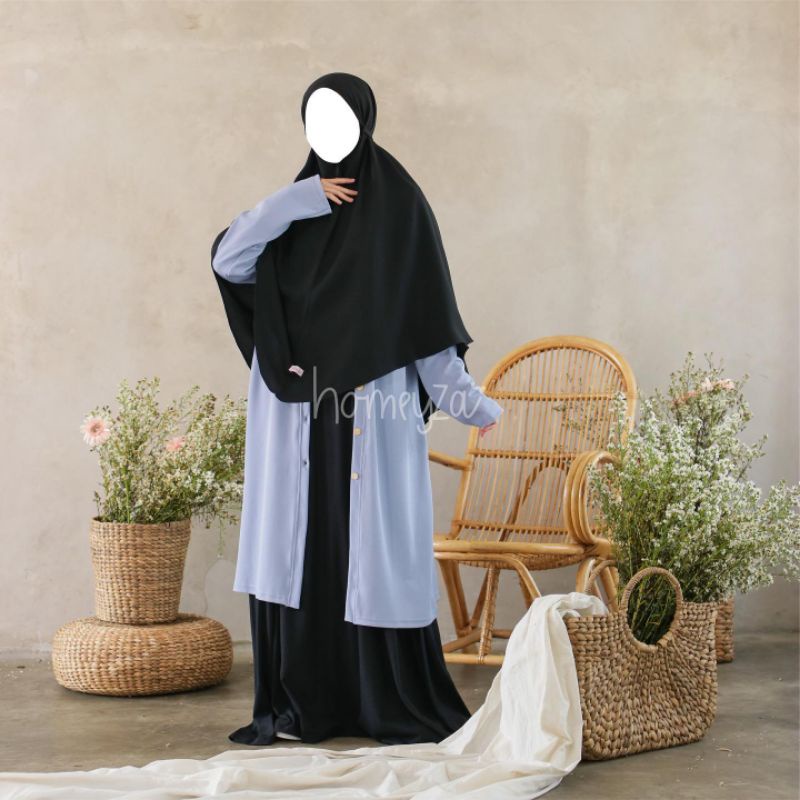 Suzy Cardi by Homeyza | long Coat | long outer | outer muslimah | jaket muslimah | jaket syar'i mura