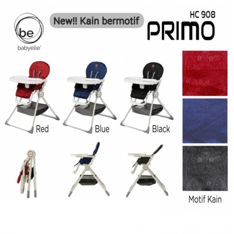 Babyelle High Chair Primo HC908 Kursi Makan Bayi Perlengkapan Bayi