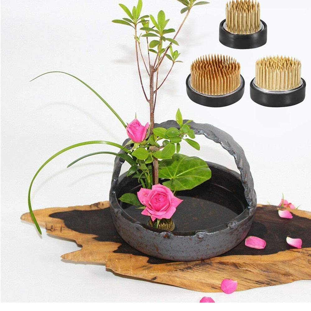 REBUY Ikebana Holder Floristry Rangkaian Bunga Runcing Kenzan Art Alat Tetap