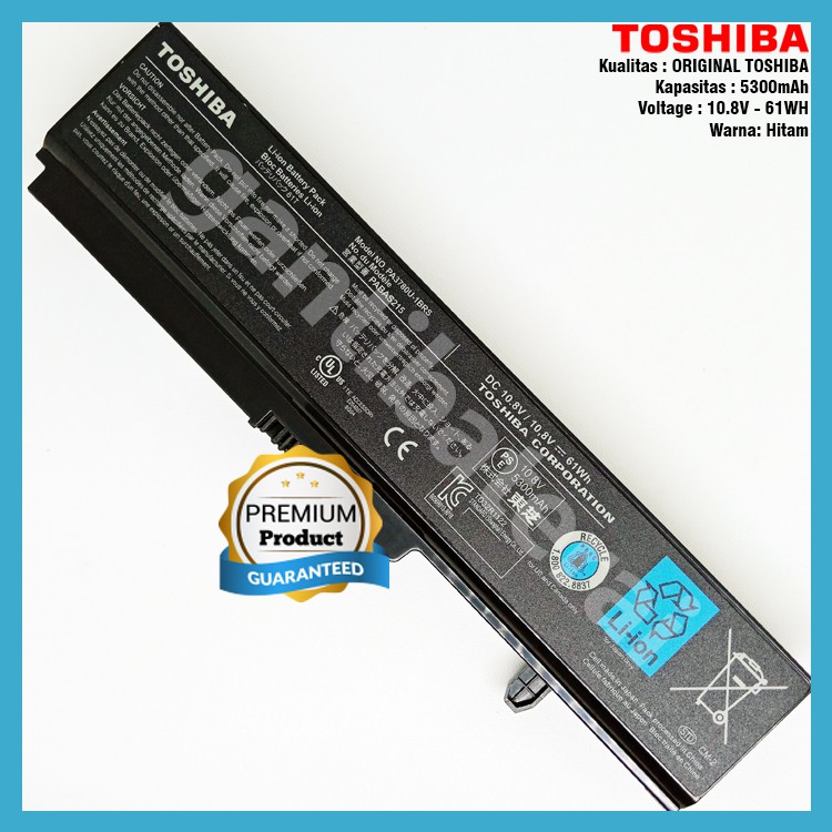 Baterai Toshiba Portege T110 T115 T130 T135 T110D PA3780 PA3780U-1BRS