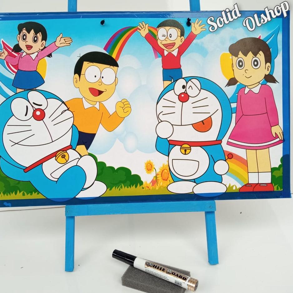

Trend - Papan tulis white board anak dengan penyaangga ukuran 30x50 gratis spidol dan penghapus