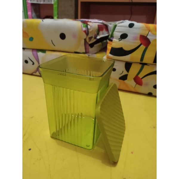 preloved toples kristal hijau tupperware