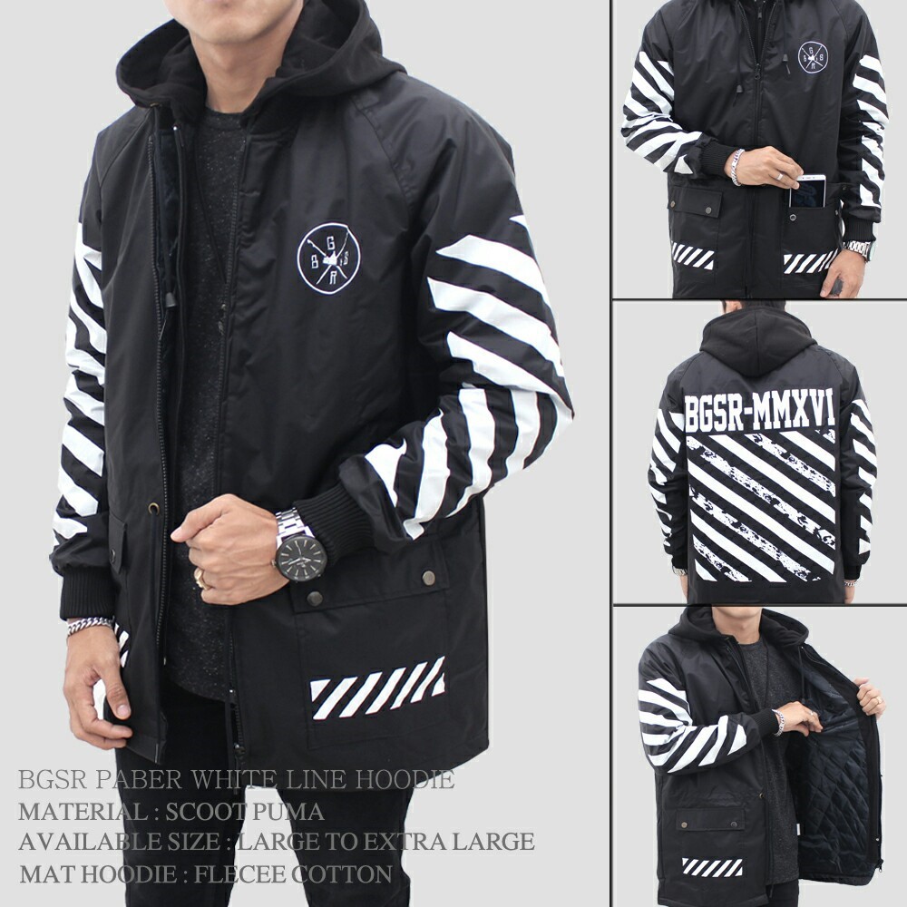 jaket parka white line bgsr